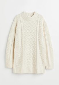 h&m autumn - H&M Long Cable-knit Sweater