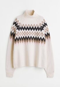 H&M Turtleneck Jacquard-knit Sweater 