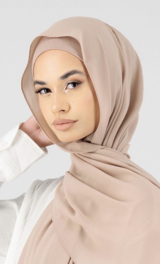 fall outfit idea - ShopFares Matching Chiffon Hijab Set