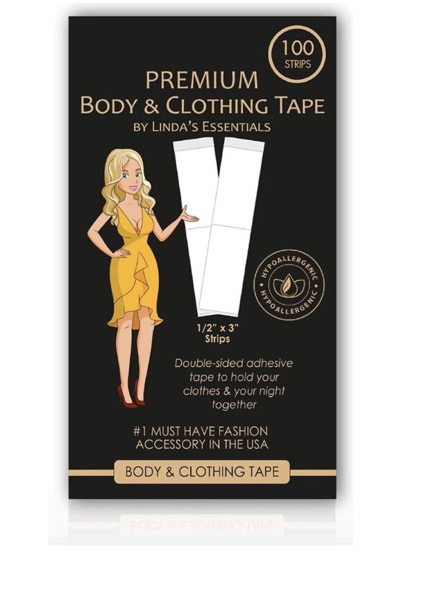 Body and clothing tape used for maintaining your hijab or clothes in place.